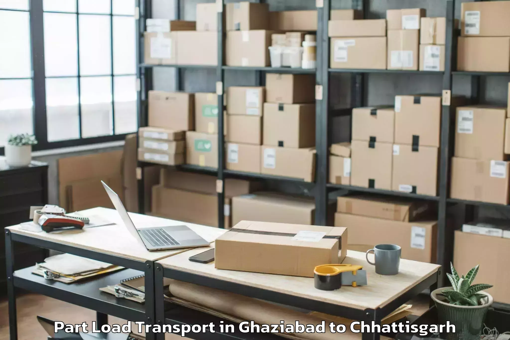 Quality Ghaziabad to Balod Part Load Transport